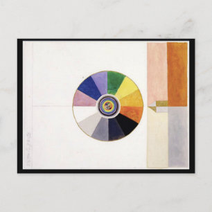 Cartão Postal Roda a cores, Abstrato de arte fina