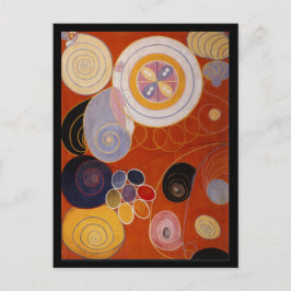 Cartão Postal Roda a cores, Abstrato de arte fina