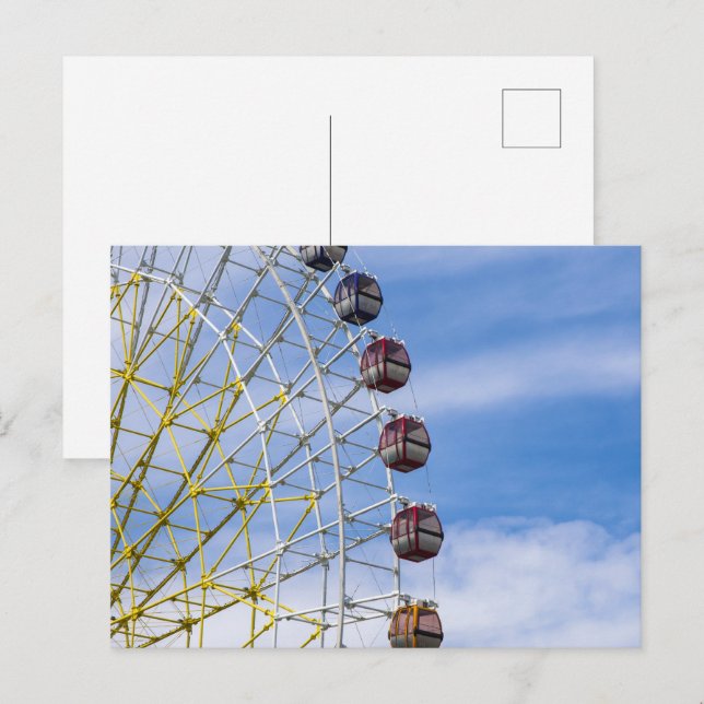 Cartão Postal roda-gigante no céu (Frente/Verso)