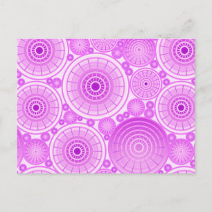 Cartão Postal Rodas aninhadas - lavanda e roxo