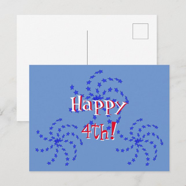 Cartão postal - Rodas de Fogos de Artifício (Frente/Verso)