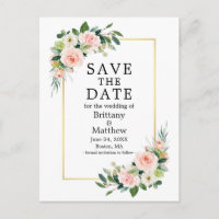 Rodas Rosa De Água Quadro Dourado Salvar A Data