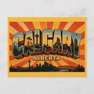 Cartão Postal Rodeio e Energia de Calgary Alberta