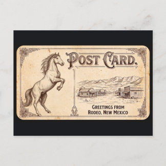 Cartão Postal Rodeio, Novo México - Postcard Vintage Cavalo