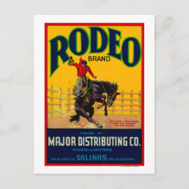 Cartão Postal Rodeo Vegetable LabelSalinas, CA