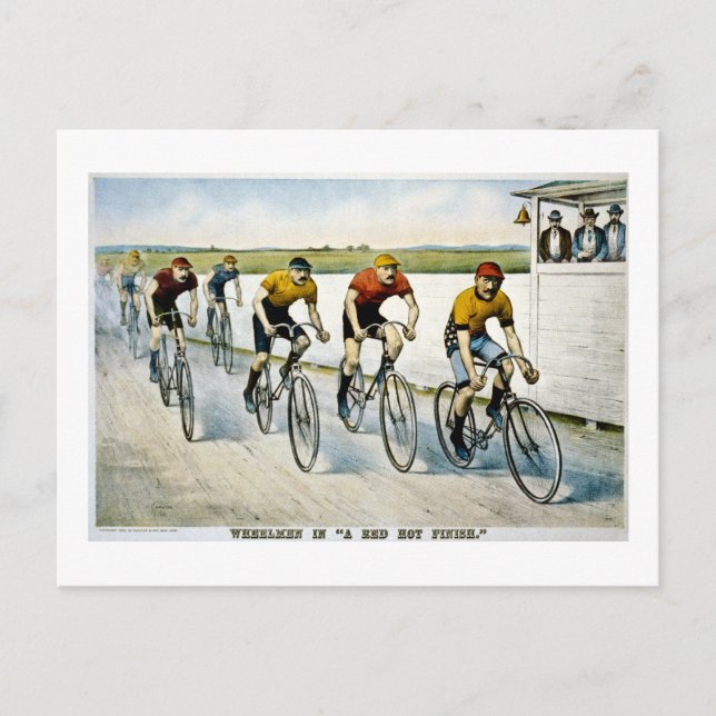 Cartão Postal Rodos em um "Término Quente Vermelho". (Frente)