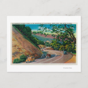 Cartão Postal Rodovia Picturesque Los Gatos perto de Papais noei