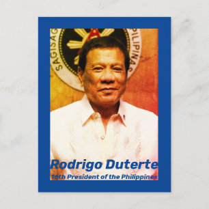 Cartão Postal Rodrigo Duterte, 16º Presidente das Filipinas
