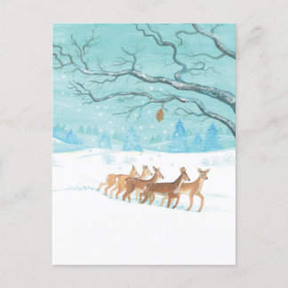 Cartão Postal Roe Deer Winter