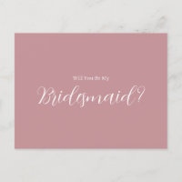 Roe Pink e White Simple Bridesmaid