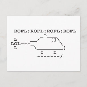 CARTÃO POSTAL ROFLCOPTER ROFL LOL LOLSPEAK