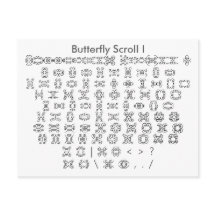 Rolagem de borboleta I Amostra de fontes Zazzle co