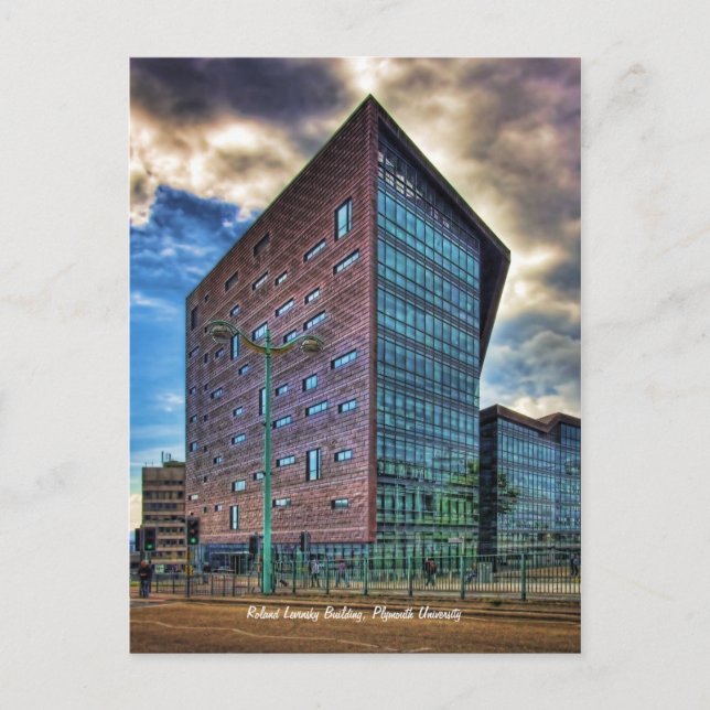 Cartão Postal Roland Levinsky Building, Universidade Plymouth (Frente)