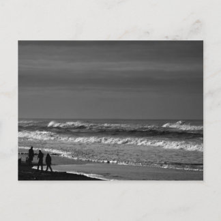 Cartão Postal Rolando a Costa do Oregon no Cartão-postal Monocro