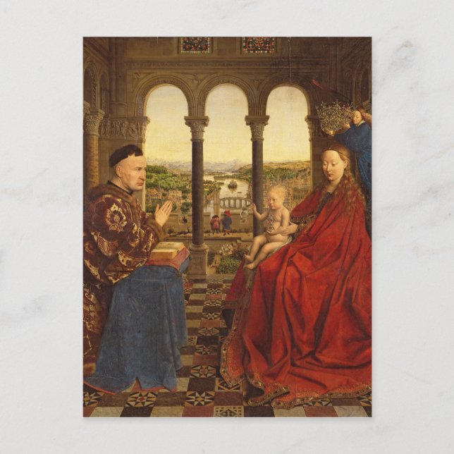 Cartão Postal Rolin Madonna, c.1435 (Frente)