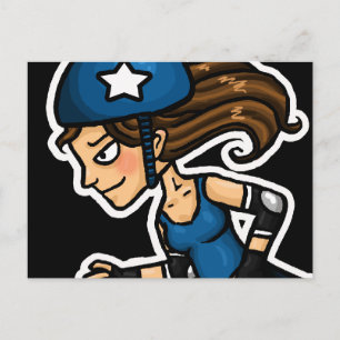 Cartão Postal Roller Derby Jammer