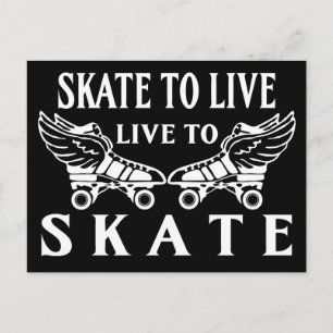 Cartão Postal Roller Derby, Skate para Viver, Vivo para Skate