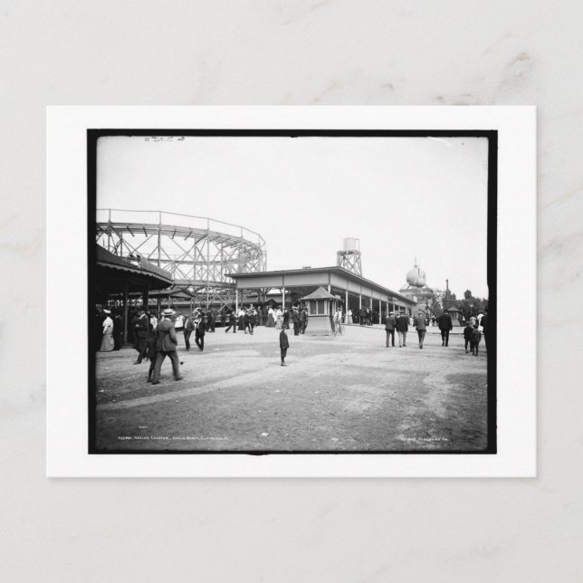 Cartão Postal Roller Porta copos, Euclid Beach, Cleveland, OH Vi (Frente)