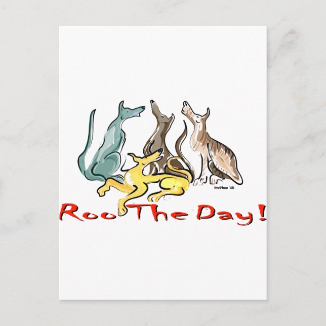 Cartão Postal rolo de galgos (Frente)