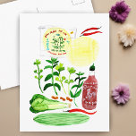 Cartão Postal Rolos de Arroz Vietnamitas Recebem Aquarela<br><div class="desc">Esta é uma das minhas refeições favoritas para preparar,  então eu pintei a receita para você! Procure mais no meu compro!</div>