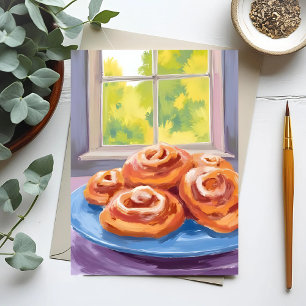 Cartão Postal Rolos de Canela Padaria Aquarela