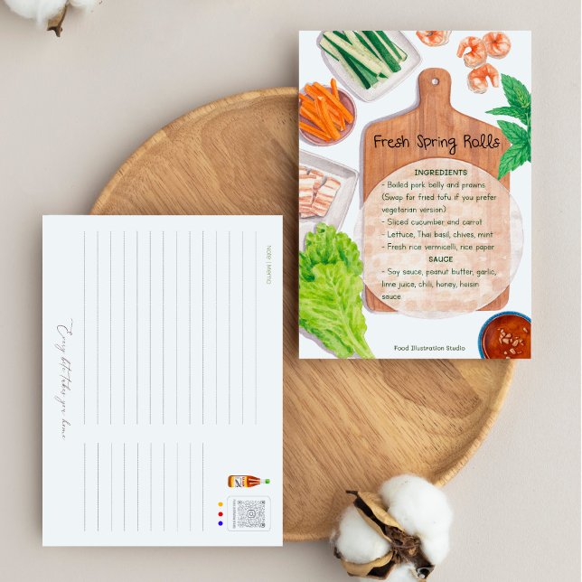 Cartão Postal Rolos de Primavera frescos vietnamitas - Cartão-po (Criador carregado)