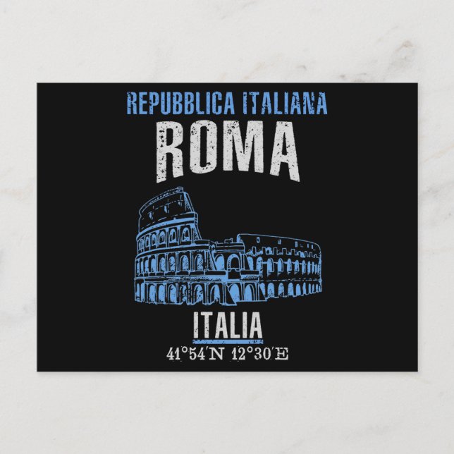Cartão Postal Roma (Frente)