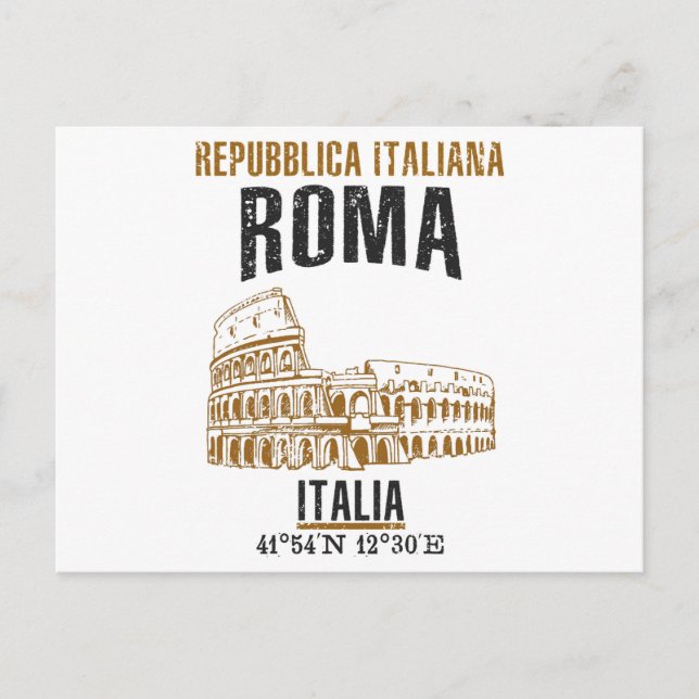 Cartão Postal Roma (Frente)