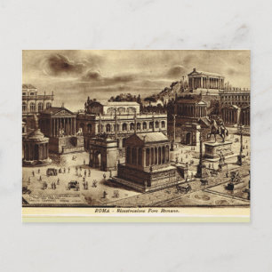 Cartão Postal Roma, a impressão do artista do fórum romano