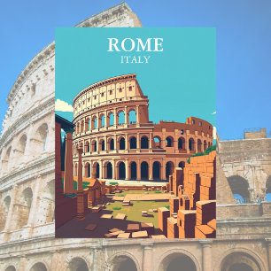Cartão Postal Roma Antiga Itália Coliseu Viagem
