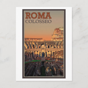 Cartão Postal Roma - Coliseu e a Lua