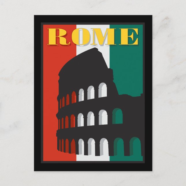 Cartão Postal Roma Colosseum (Frente)