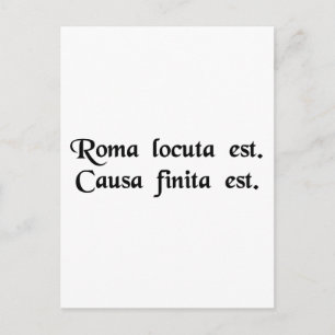 Cartão Postal Roma falou. A causa está terminada