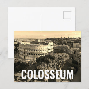 Cartão Postal Roma Itália Colosseum Viagem Art