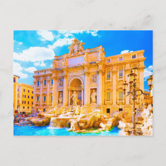 Cartão Postal Roma, Itália - Fonte Trevi