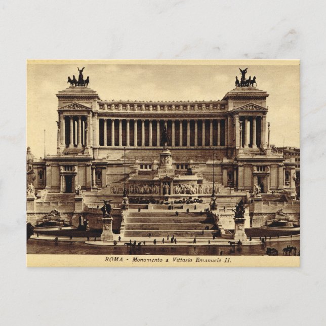 Cartão Postal Roma, Monumento de Vittorio Emanuelle II (Frente)