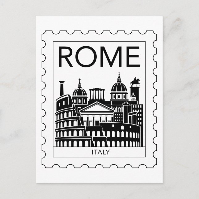 Cartão Postal Roma Souvenir Itália Cartaz (Frente)