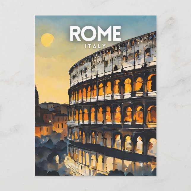 Cartão Postal Roma Viagem Nostalgic (Frente)