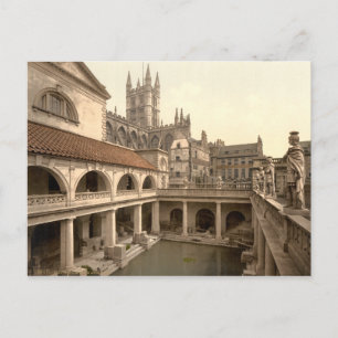 Cartão Postal Roman Baths and Abbey IV, Bath, Somerset, Inglater