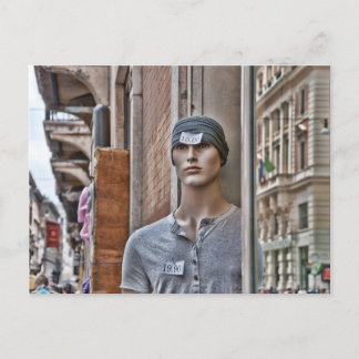 Cartão Postal Roman Comprando Bizarre italiano Mannequin