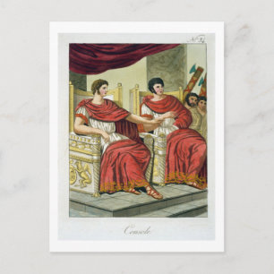 Cartão Postal Roman Consuls, de L'Antica Roma, 1825 (cor)