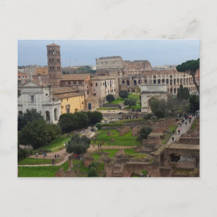 Cartão Postal Roman Forum e Colosseum