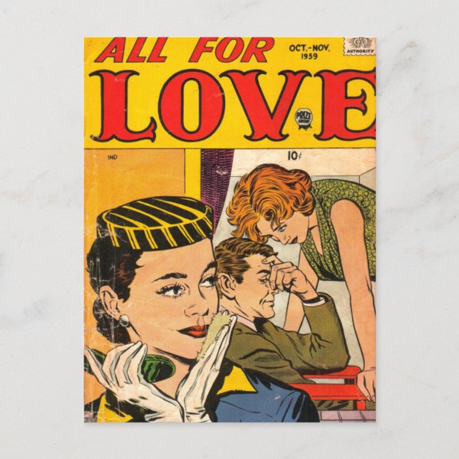 Cartão Postal Romance Antigo (Frente)