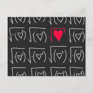Cartão Postal Romance do geek matemático: encontre amor real
