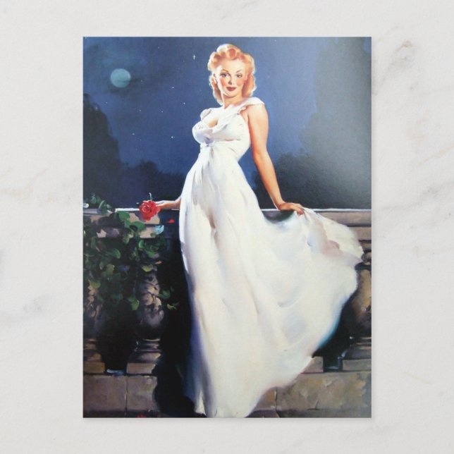 Cartão Postal Romance Pin Up (Frente)