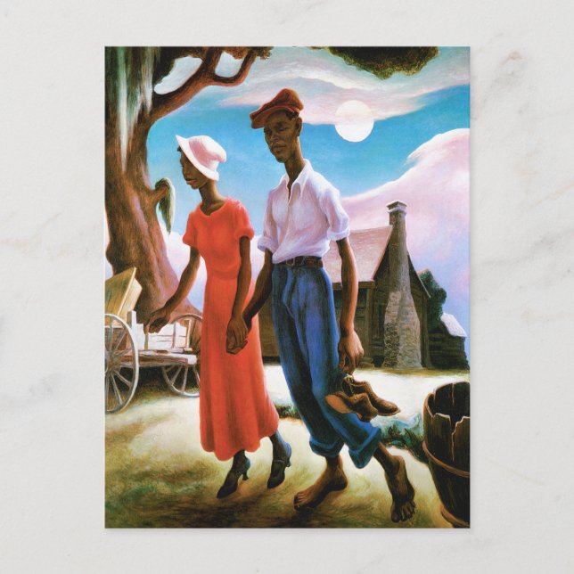 Cartão Postal Romance por Thomas Hart Benton (Frente)