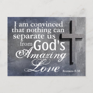 Cartão Postal Romanos 8:38 Bíblia do amor de Deus Verso