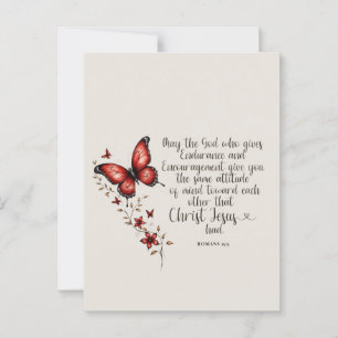 Cartão Postal Romanos Imagem Versa de Bíblia 15:5