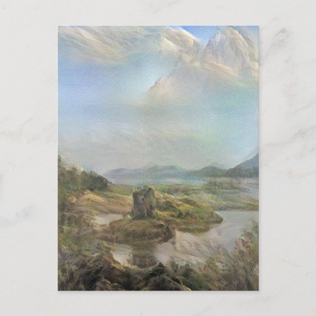 Cartão Postal Romantic Castle Stalker (Frente)