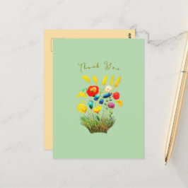 Cartão Postal Romantic Meadow – Elegant Floral Birthday Touch